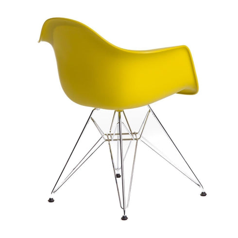 Cadeira de Braços em Plástico Eames DAR / Base Cromada